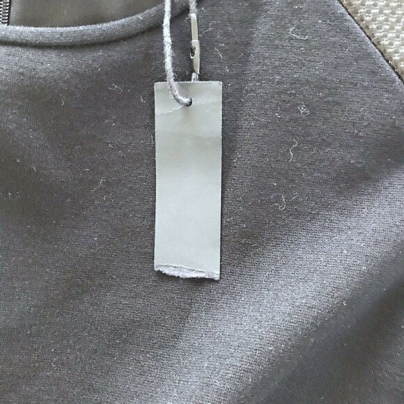 Tibi Fit Flare Little Black Dress Faux Leather NWT - Picture 5 of 8